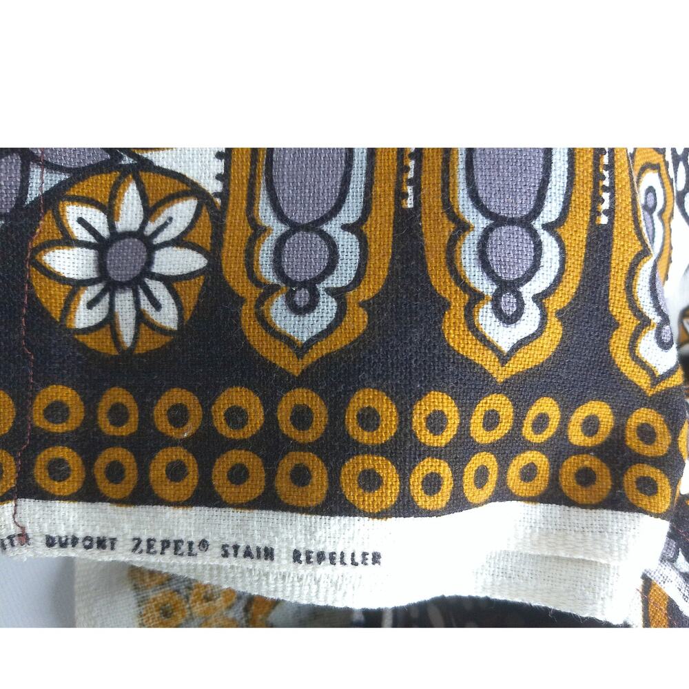 Vintage Everfast Fabric Tribal Mosaic Textured Cotton Decorator 54x64 Retro - Picture 4 of 6